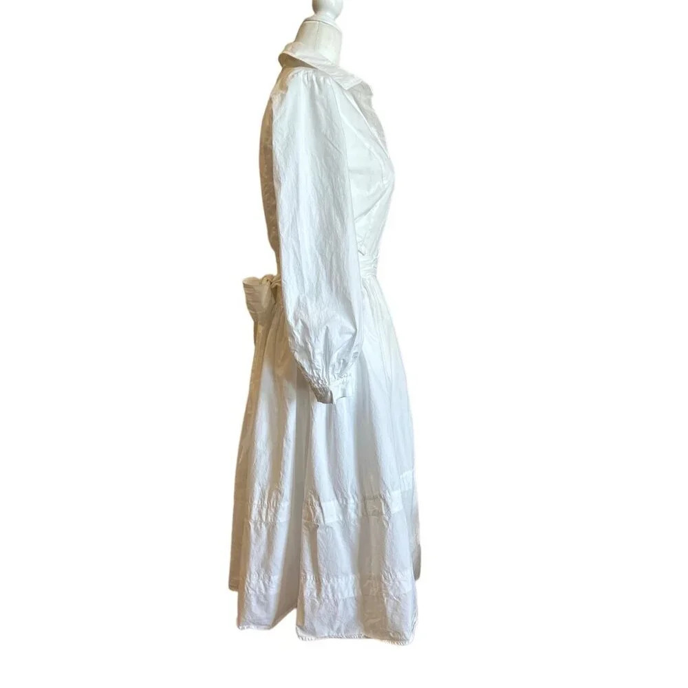 Toccin Cutout Shirtdress in White 4 Womens Aline Fit and Flare - Picture 6 of 13